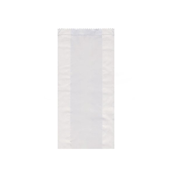 1000 Stk. Papierfaltenbeutel Bäckerfaltenbeutel weiß 13+7x35 cm